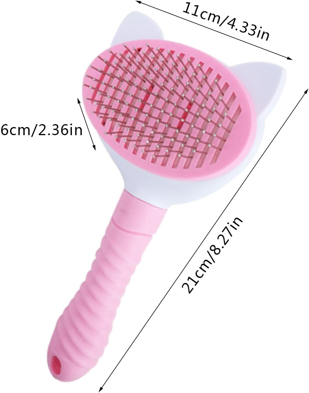 Zibeem Cat Grooming Brush,Cats Grooming Dematting Comb Pet Massage Self-Cleaning Slicker Brushes - Pet Grooming Brush for Cats and Dogs, Cat Brushes for Shedding Remove Undercoat image number 3