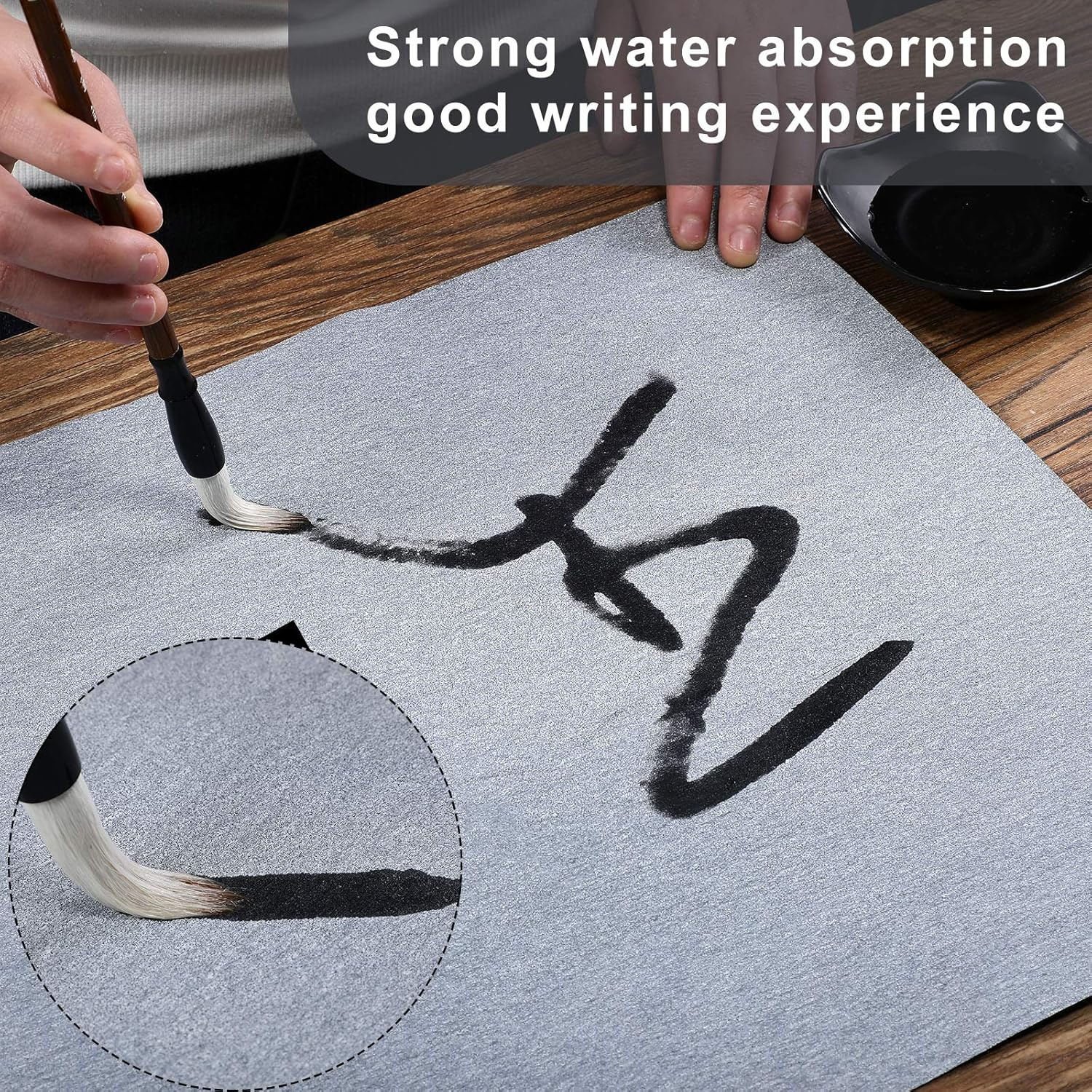 Dianelhall 6 Pieces Water Drawing Writing Cloth Reusable Water Paper Chinese Calligraphy Mat for Students Chinese Calligraphy Practice, 17 X 13 Inches/ 43 X 33 Cm
