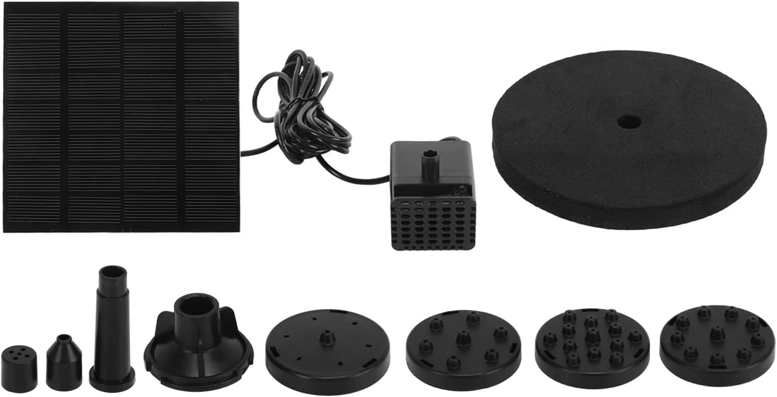 Zerodis Garden Recreation Pump Abs Small Fountain Kit for Bird Bath and Garden Decoration with 120Cm Lift for Lovers DIY Outdoor Solar Fountain image number 2