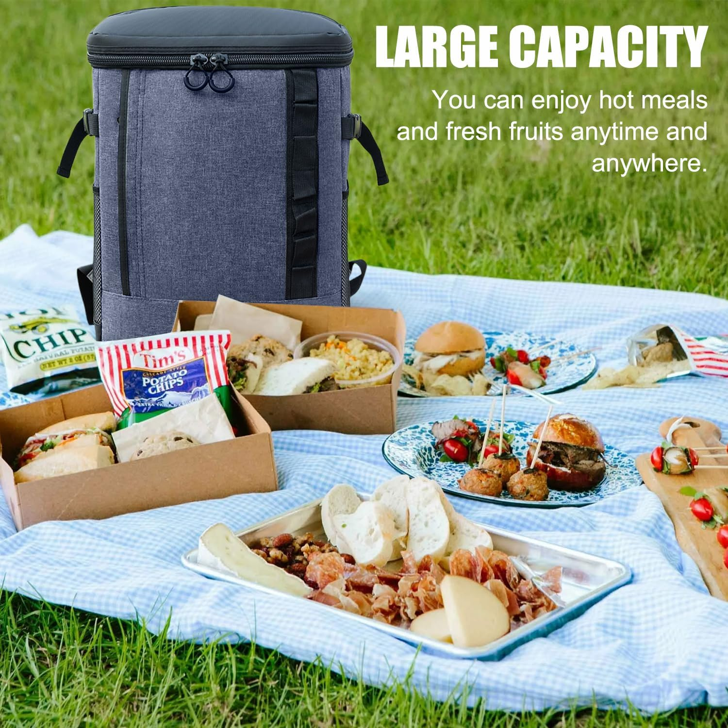 GIOD Picnic Backpack, Comfortable Insulated Cooler Backpack, Keep Cool, Waterproof and Leakproof 20 L Capacity Cooler Bag, Outdoor Travel Backpack, Thickened Insulation Backpack (Navy)