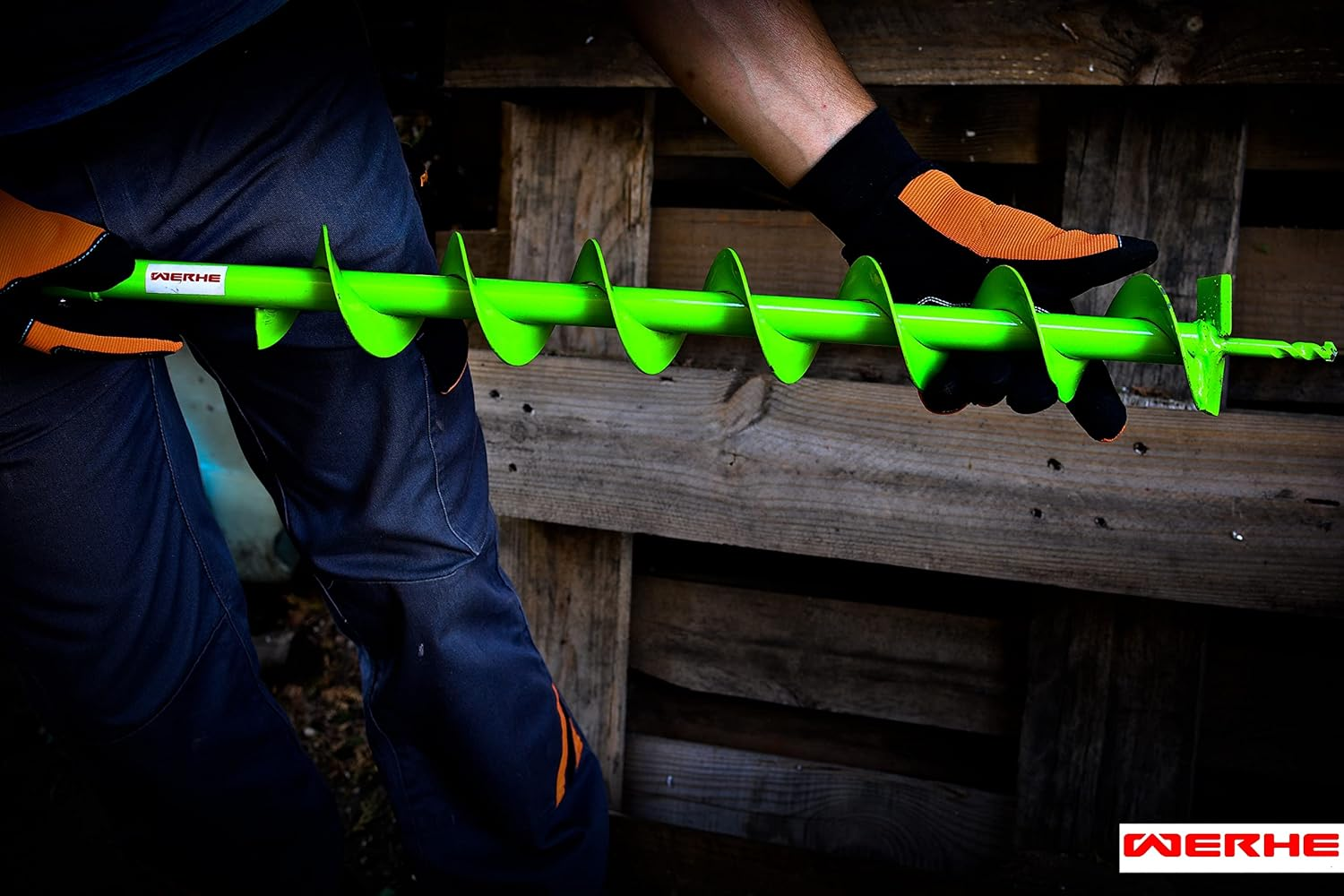 WERHE Earth Auger Diameter 120 Mm, 80 Cm Long for Drill, Professional Well Drill for Precise Digging of Fence Posts, Tree Planting, Foundations and Passages, Robust with Carbide Blades image number 2