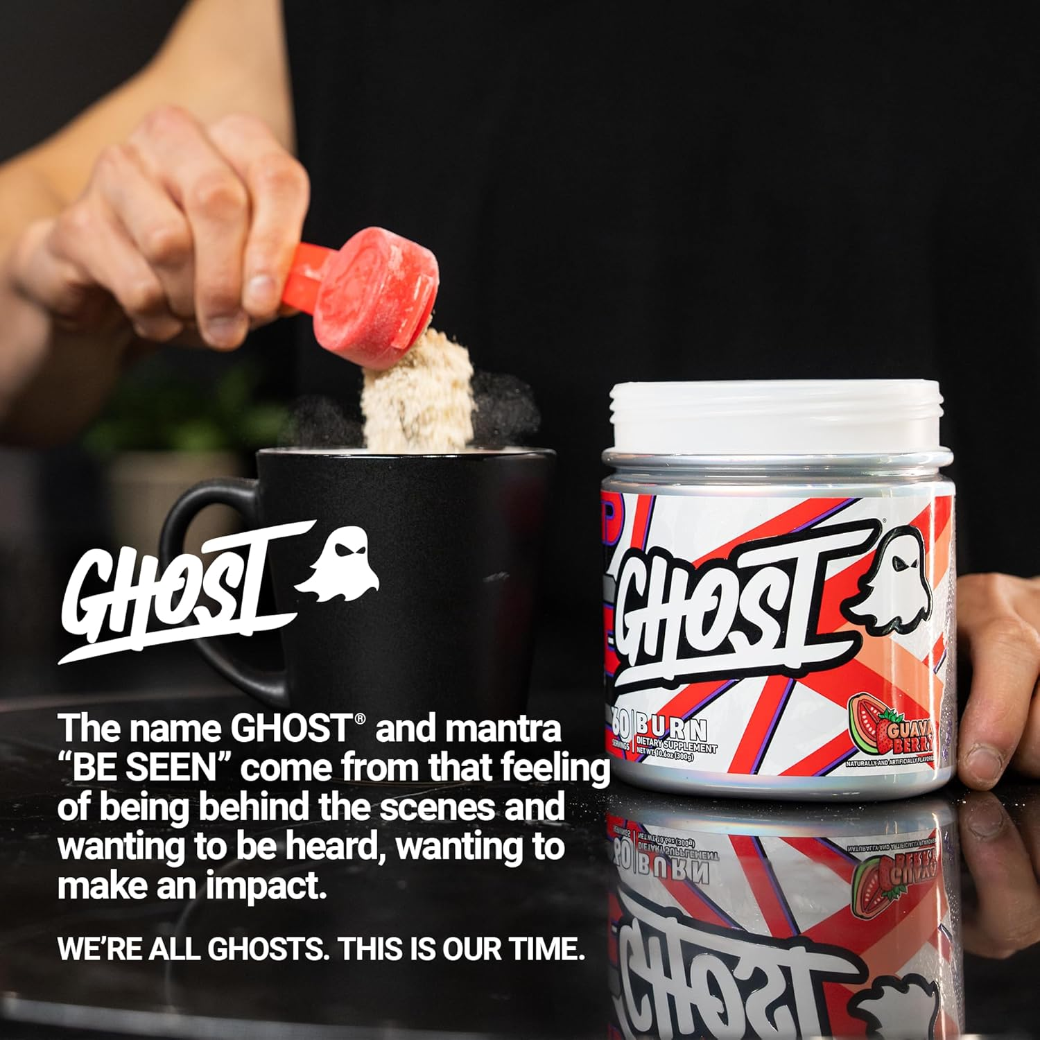 Ghost Burn V3 Thermogenic Powder 300 G, Guava Berry, 60 Servings image number 3