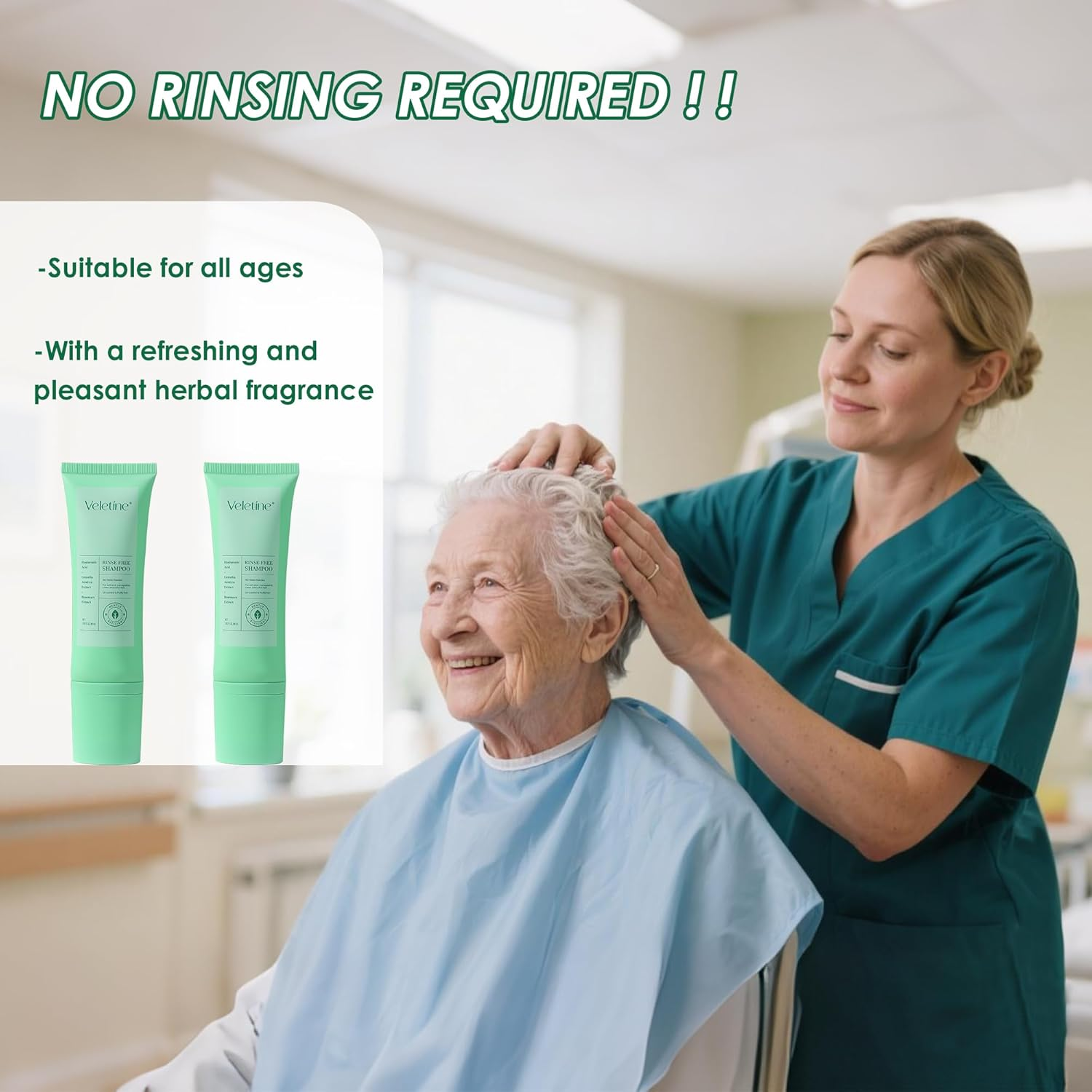 Rinse Free Shampoo,Portable No-Rinse Shampoo,Oil-Control & Fluffy Hair,No Water Needed,For Soft and Manageable,Clean,Beautiful Hair,Suitable for All Hair Types.2.82 FL.OZ./80 Ml image number 5