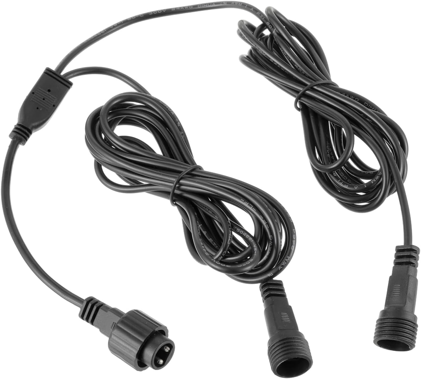 HUAREW 5M Y Extension Cable for Christmas Lights, 2 Pin Extension Cable with Male and Female Connector for Outdoor String Lights G40, Ice Cube Lights, Garden image number 1