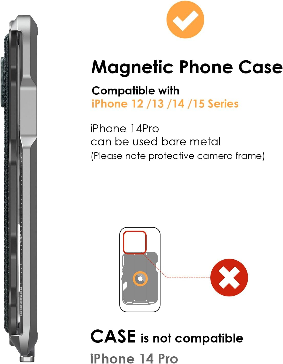 Aulumu G03 Transparently Magnetic Wallet Card Holder | Magnetic Wallet Compatible with Magsafe | Multi Function - Mobile Phone Stand/Grip | Bottle Opener | RFID Shielding Card - Translucent White - Translucent Grey image number 2