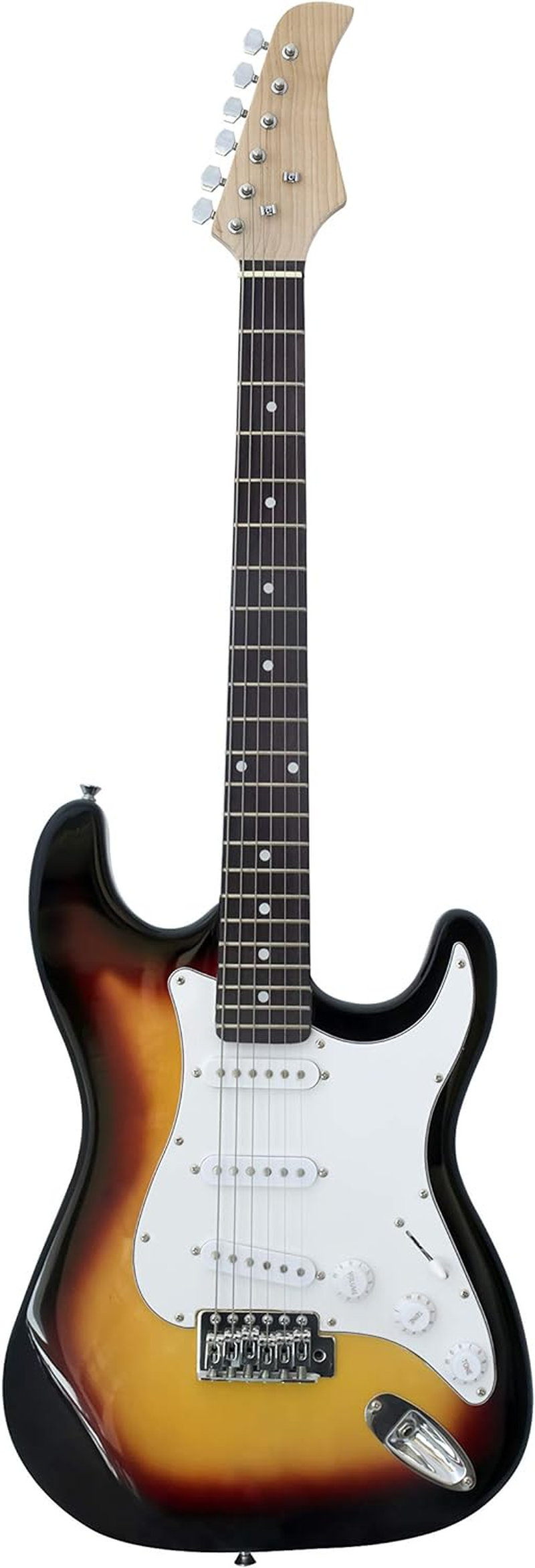Full-Size 39" Electric Guitar Black with 5W Amplifier (Sunburst) image number 4