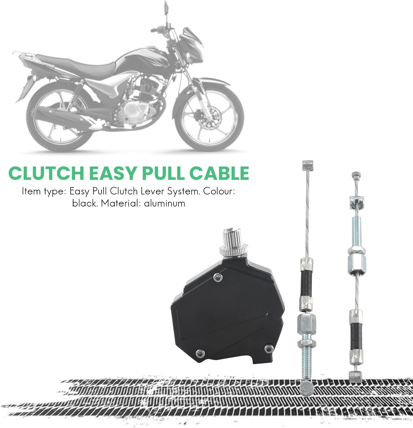 Tuperoymse Motorcycle Stunt Clutch Lever Easy Pull Cable System for Dirt Bike Parts image number 4