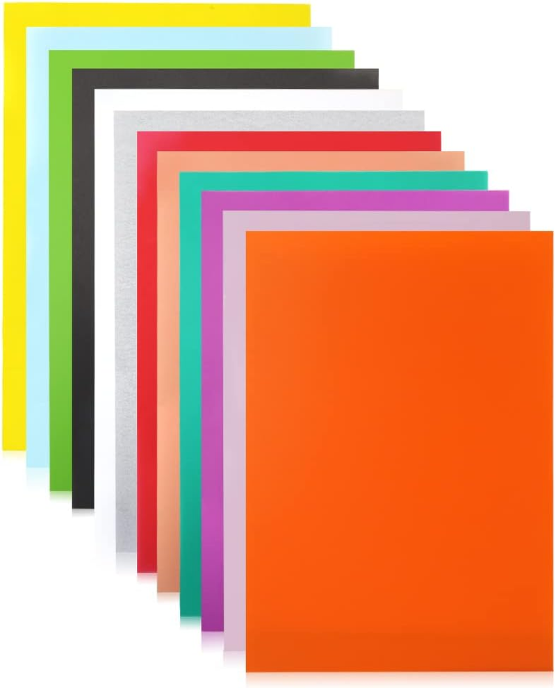 12Pcs Colorful Shrink Films Papers, Heat Shrink Sheets, Shrink Art Paper for Creative Craft, 20X29Cm (Style A) image number 5