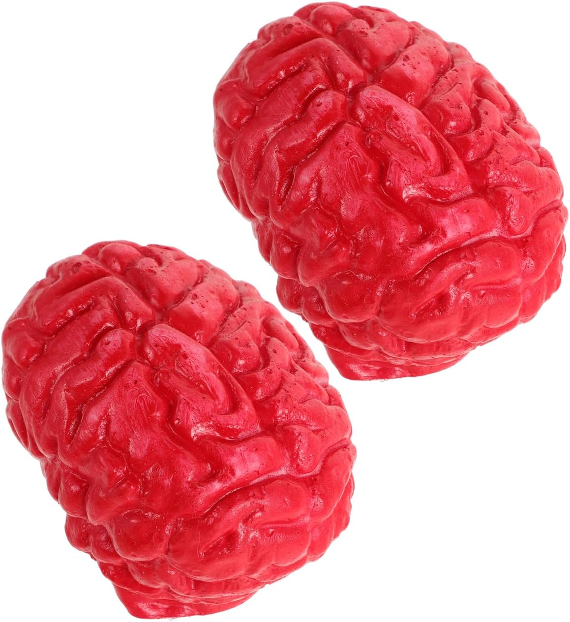 Latex Simulated Brain Props 2Pcs Realistic Fake Human Brains 5.1X3.5 Inch Halloween Decor Horror Party Decorations for Haunted Houses image number 2