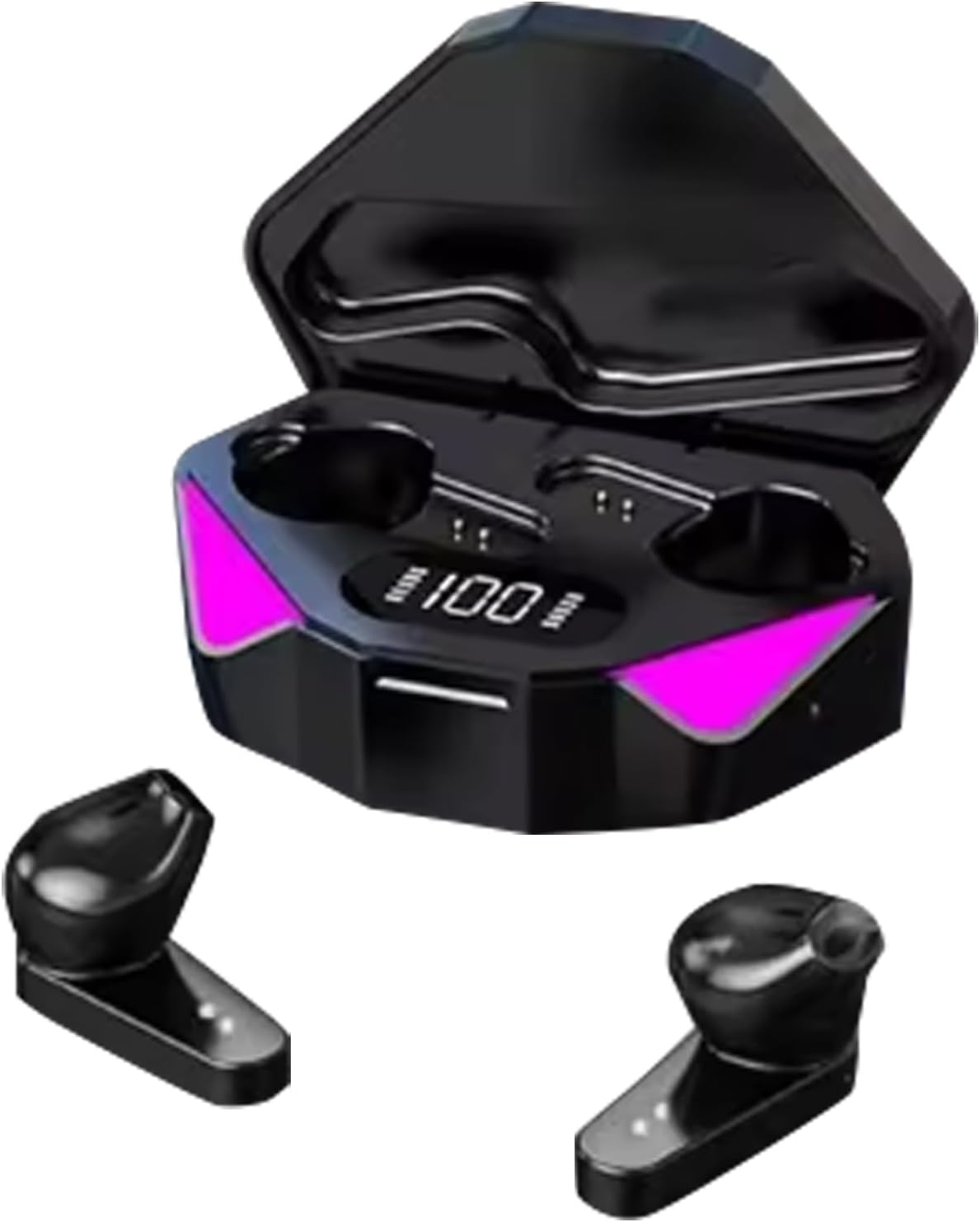 In Ear Headphones | Wireless Game Earbuds - Low Latency Earpiece with Battery Display Charging Case Headphones for Sports Women Men Phone Gym Running image number 1