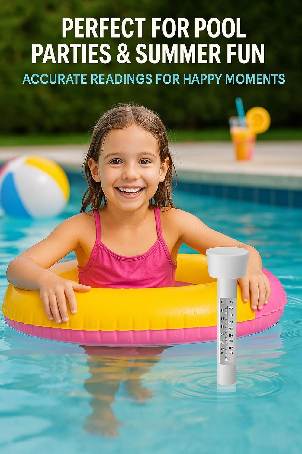 Water Temperature Thermometer &ndash; Accurate Thermometer for Pools, Spas, Fish Tanks, and Aquariums image number 3