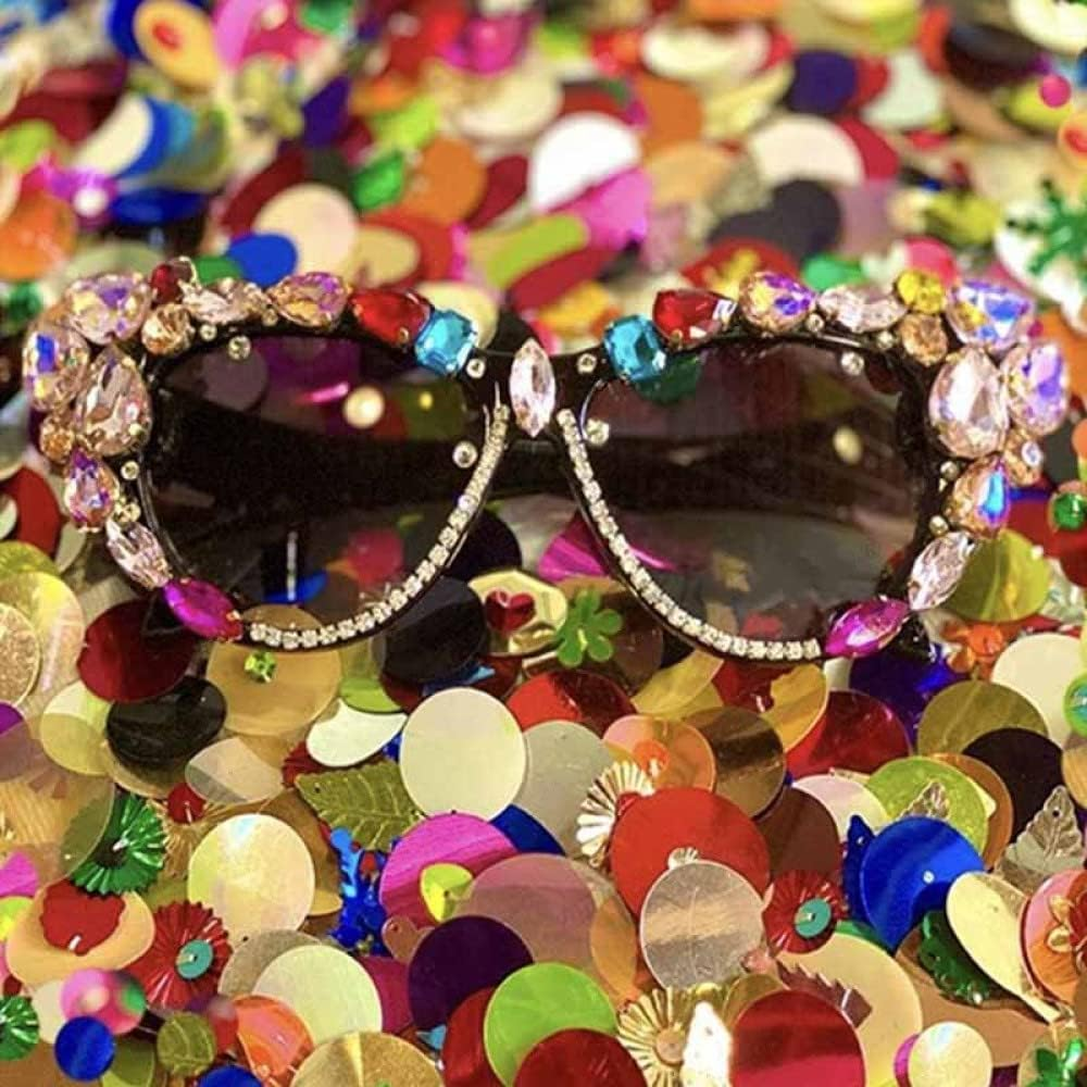 Oversize Cat Eye Diamond Sunglasses Women Designer Luxury Crystal Sexy Sun Glasses for Ladies Eyeglasses Feminino image number 1