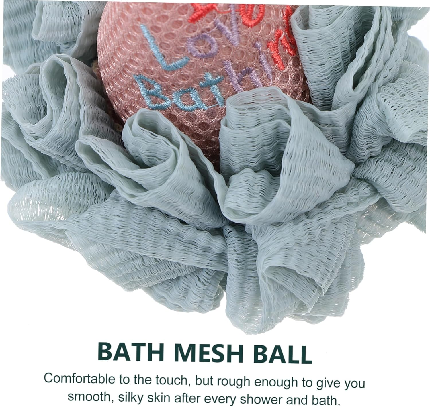 Housoutil 3 Sets Ice Shape Shower Balls Bubble Making Nets for Bath Shower Assorted Bath Flowers Supplies for Family Fun Random Color image number 3