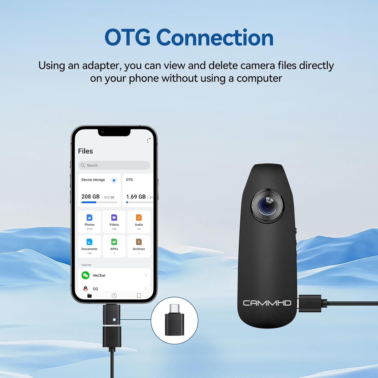 CAMMHD 1080P Mini Body Camera, 32GB Small Pocket Cam with Magnetic Clip, No Wifi Blutooth, Portable Video Recorder Suitable for Cycling Motorcycle Travel Hiking Walking Security image number 1