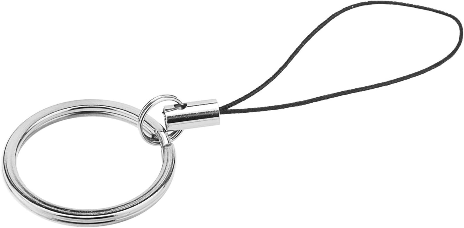 Sunmns Split Key Chain Rings with Nylon Lanyards Cord for USB Flash Drive, MP3, MP4, Key Finder and ID Card Badge, 30 Pack