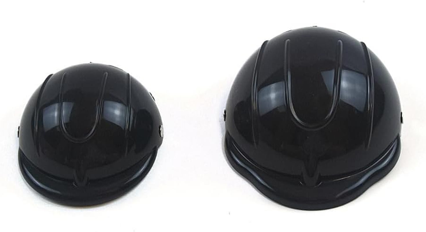 Pet Helmet Dog Ridding Cap Adjustable Outdoor Bike Doggy Helmet Hard Windproof Puppy Motorcycle Helmets for Small Medium Large Dogs (Black, S)