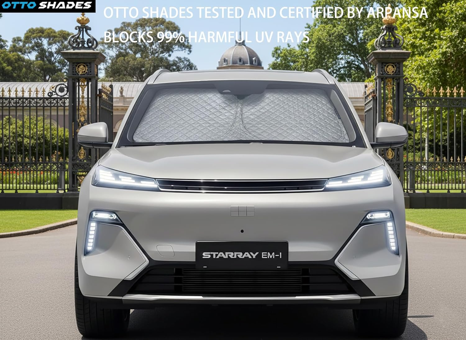 OTTO SHADES Patented Thick Windscreen Sunshade for Geely Starray Em-I 2025-2026, 6-Layer Custom Fit, Maximum UV Protection & Heat Shield | Foldable Front Window Sunshade & Sun Visor Accessories image number 4