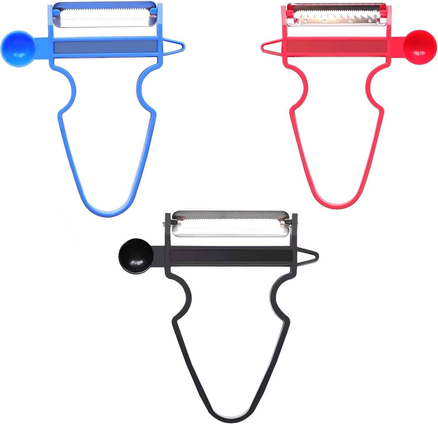 Magic Trio Peeler 3Pcs, Kitchen Stainless Steel Peeler Set Food Peeler Set Fruit Vegetable Shredder Potato Cutter, Multifunction Vegetable Fruit Kitchen Cutter 2019 New image number 5