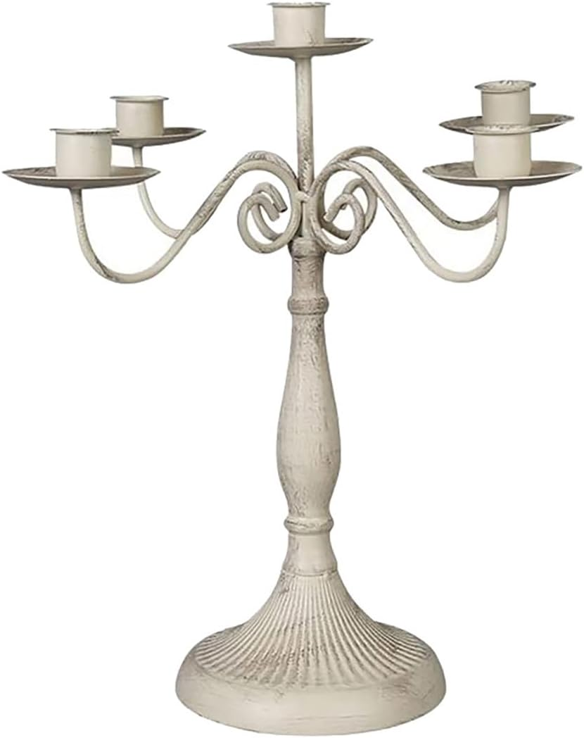 AIMALL Vintage Metal Candle Holder with 1, 3, or 5 Arms for Dining Table, Wedding Celebration, or Candlelight Dinner, for Home D&eacute;cor and Events image number 4