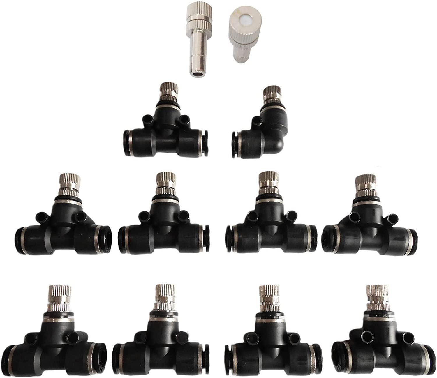 10 Pack Mist Fog Cooling Nozzles 6Mm Slip Lock Mister Water Misting Nozzle for Outdoor Landscaping Patio Garden Trampoline Umbrella image number 2