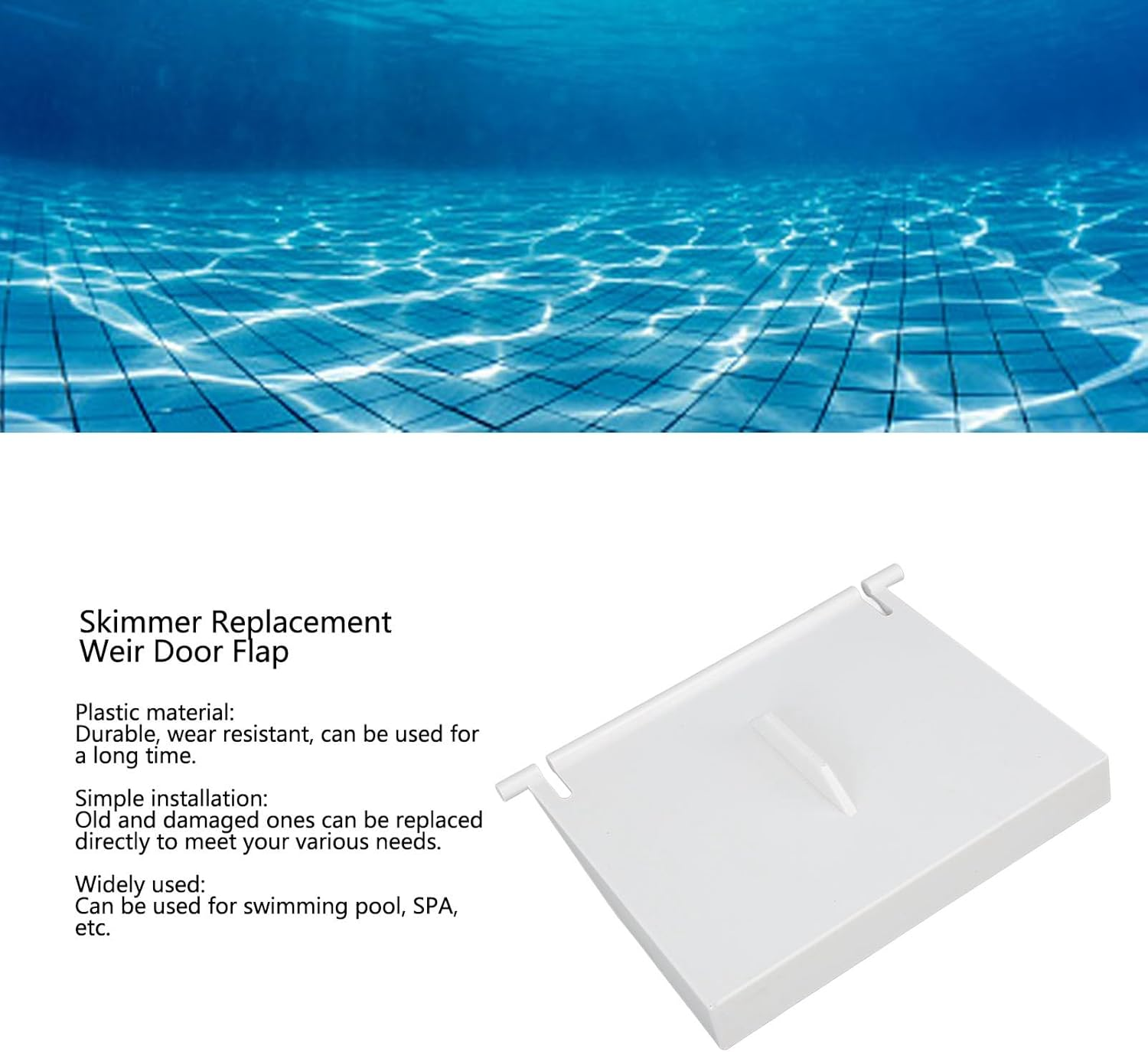 Skimmer Replacement Weir Door Flap, 8926 Pool Skimmer Door Flap Replacement Parts for above Ground Swimming image number 2