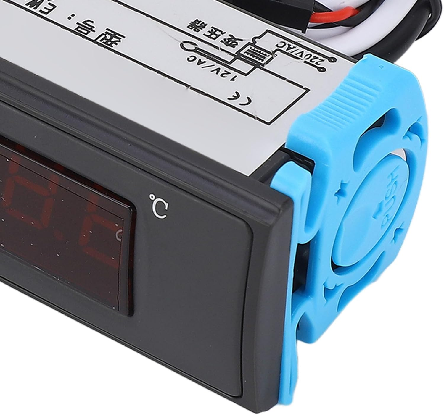 Fdit Digital Thermostat Dual Display Temperature Controller for Efficient Work AC12V ABS Material image number 2