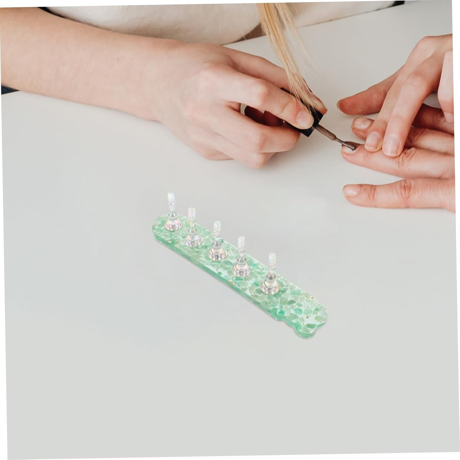 WEKADRIN Durable Nail Practice Stand for Press Nails DIY Fingernail Holder for Home and Salon Use image number 2