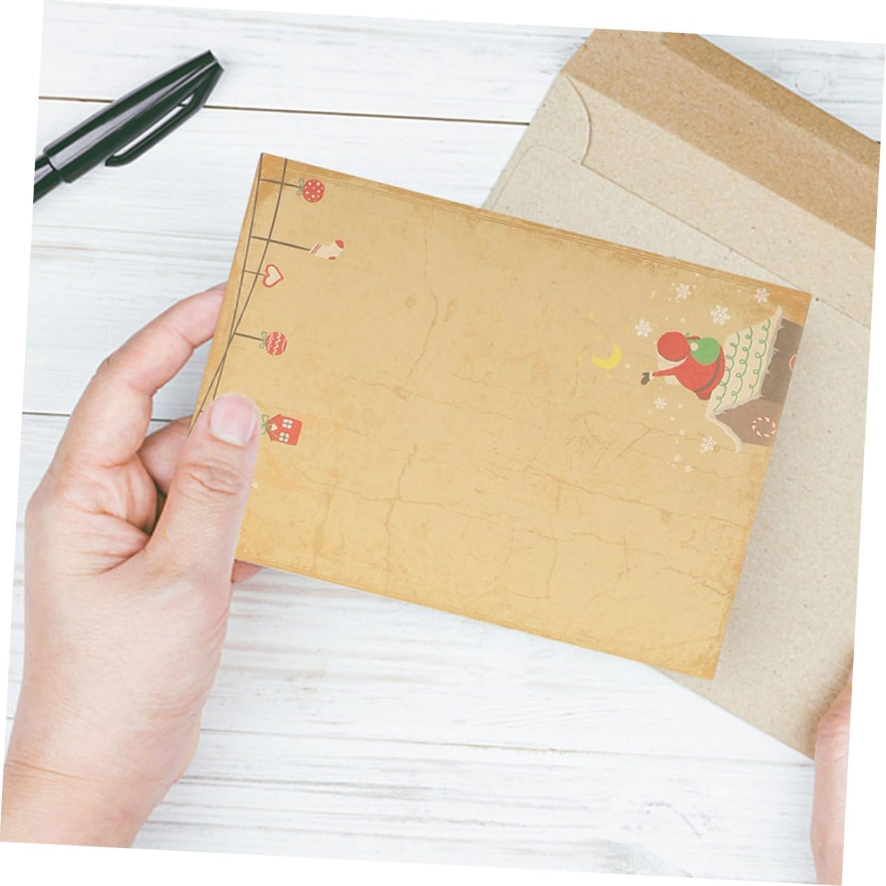 72 Sheets Khaki Kraft Letter Paper for Lyrics and Seasonal Letter Writing image number 1