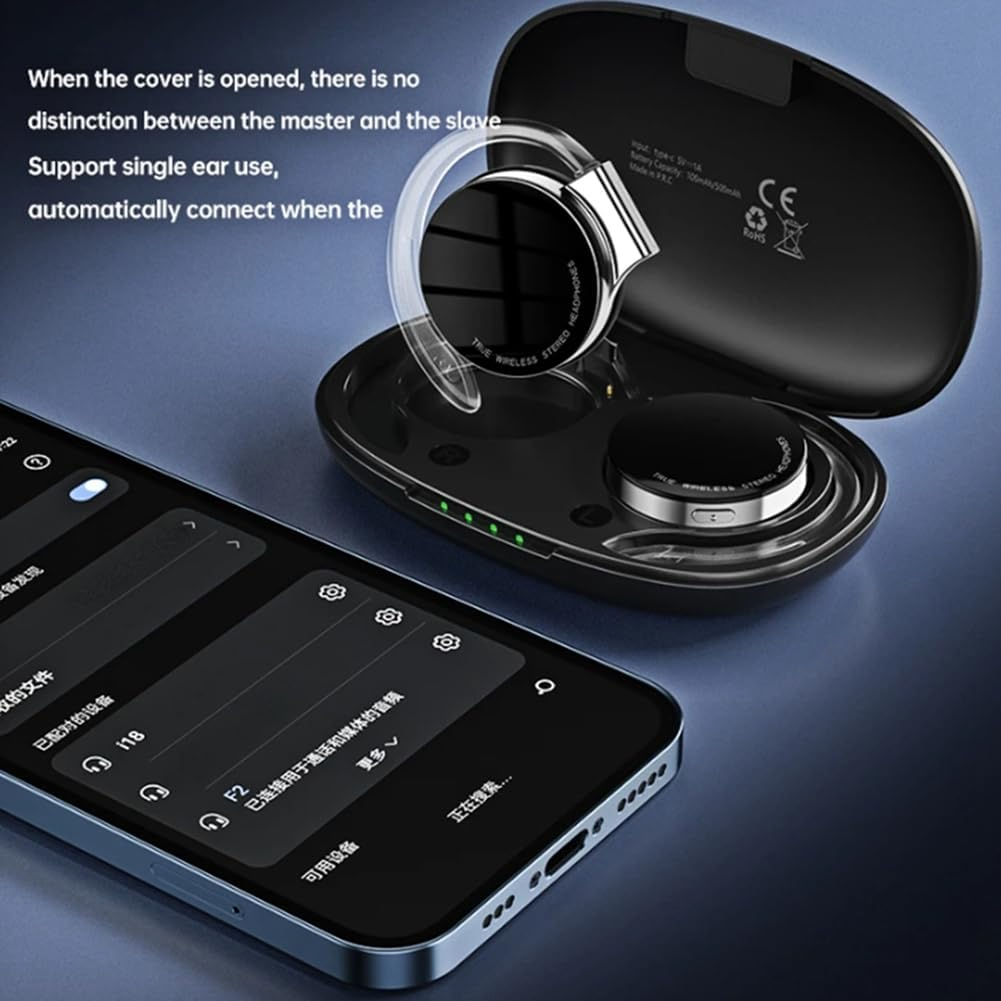 Xelea Over-Ear Wireless Earphone Long Battery Life Bluetooth 5.2 Open-Ear Hook Cordless Stereo Never Drop off Hifi Easy to Use