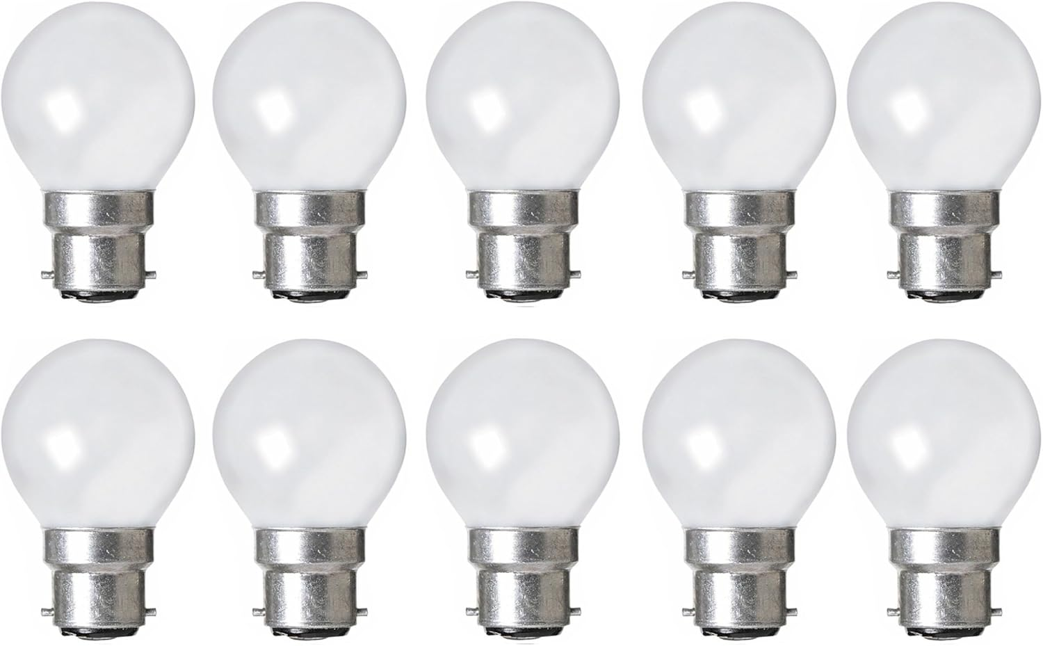 10 X 25W Pearl Fancy round Light Globes Bulbs Lamps Bayonet Cap B22 Incandescent image number 2
