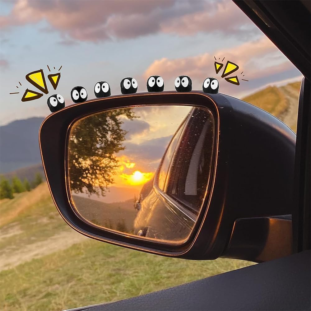 Cute Soot Sprites Car Decor - Ghibli Anime 20 Pcs Black Interior Accessories for Car Rearview Mirror & Dashboard, for Ghibli Fans image number 4