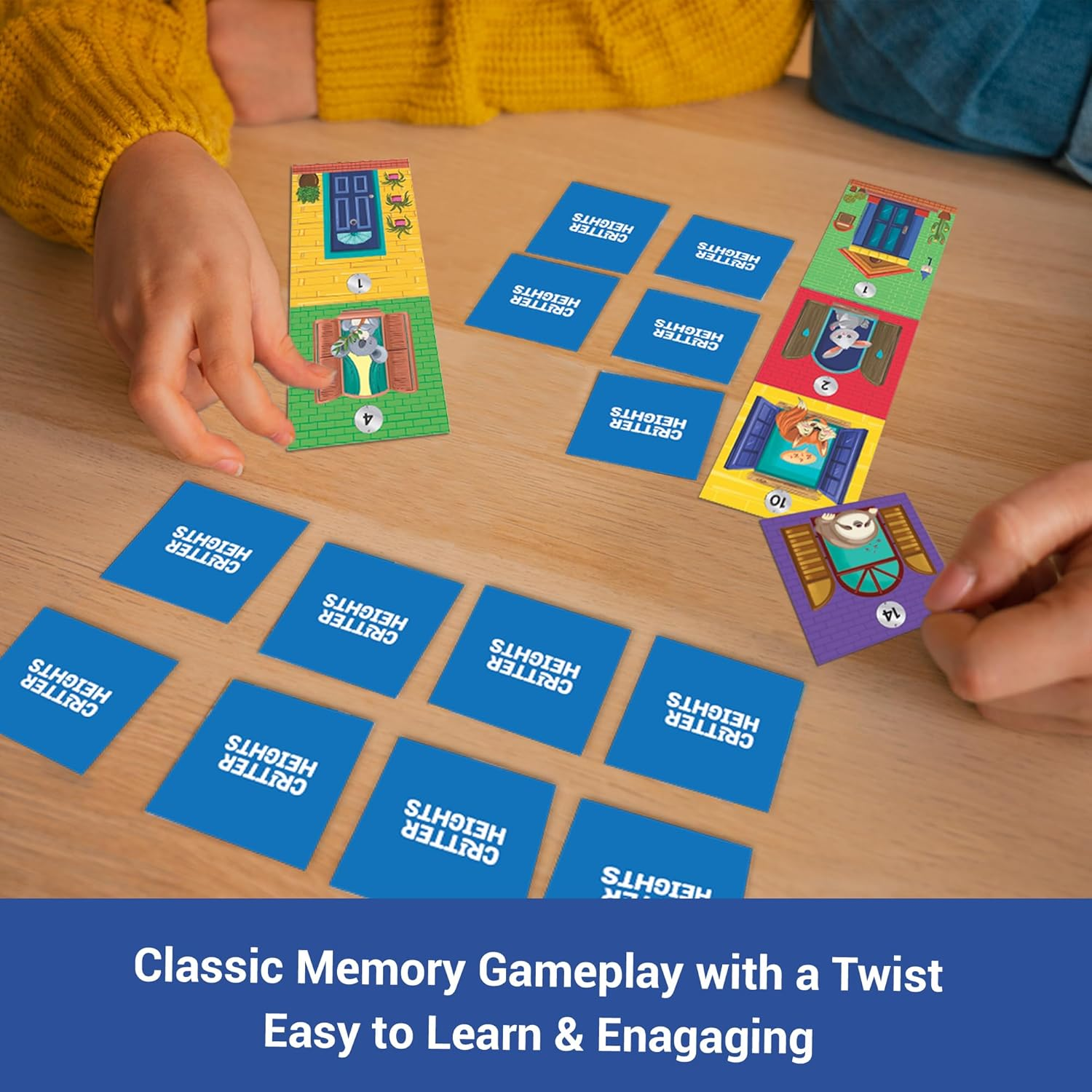 Chalk and Chuckles Critter Heights Kids Board Games Ages 4-8 Years, Memory & Strategy Brain Game for Kids, Educational Toy, Card Game for Boys, Girls, Gifts for Age 5, 6, 7, 8 Years and Up image number 5