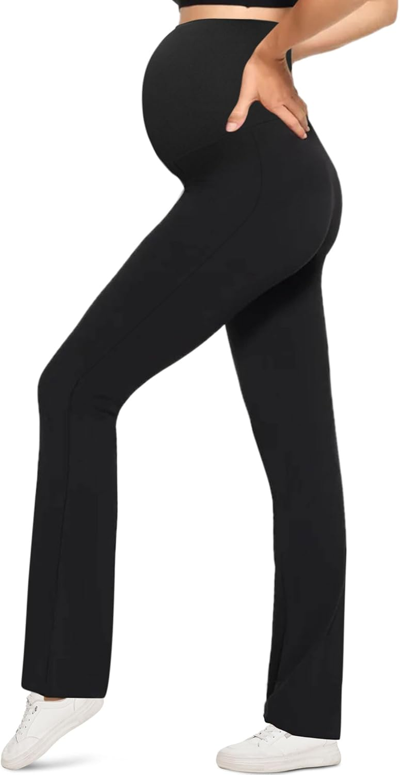 Buttery Soft Fold over Straight Leg Leggings, Two Ways to Wear, before during after Pregnancy