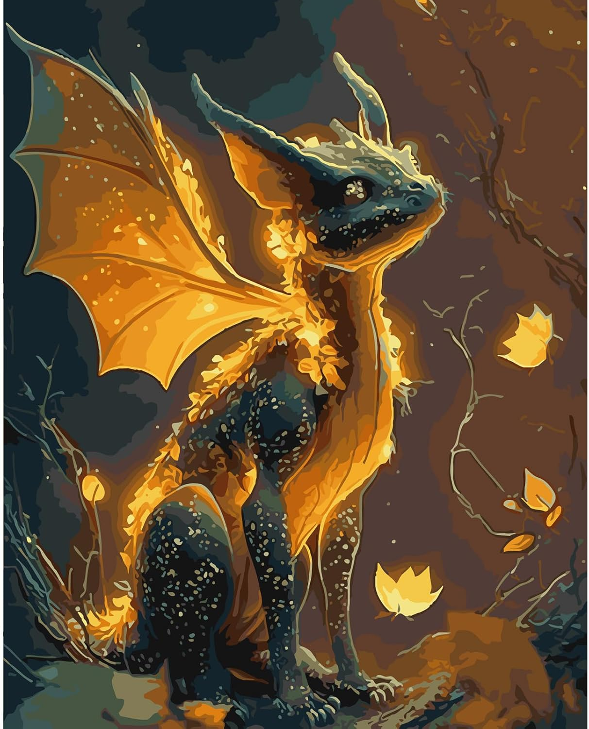 HEIBAGO Owl Paint by Numbers, Flowers Paint by Numbers for Adults Beginners, DIY Paint by Numbers on Canvas Animal Oil Painting Picture for Home Art Decor 16X20 Inch - Bus-Landschaft image number 3