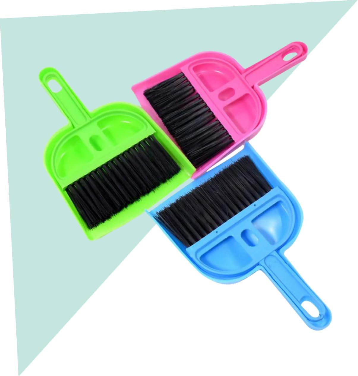 HYTROVE Mini Dustpan Brush Set Rabbit Cage Accessories Guinea Pig Small Pet Cleaning Tool Efficient Reusable Random Color image number 3