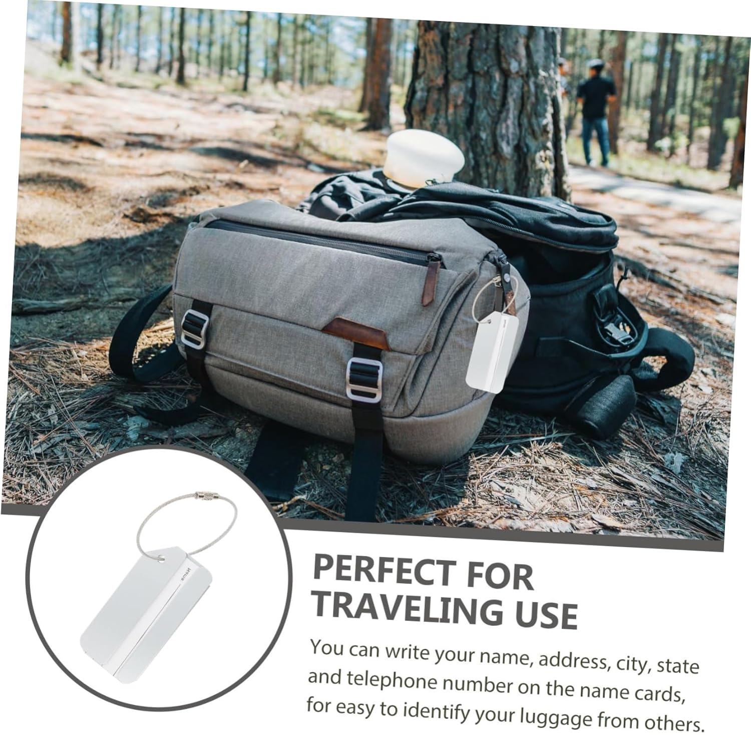 TINEASUR 6Pcs Cruise Luggage Tags Travel Locks Scratch Luggage Checked Boarding Tags image number 3