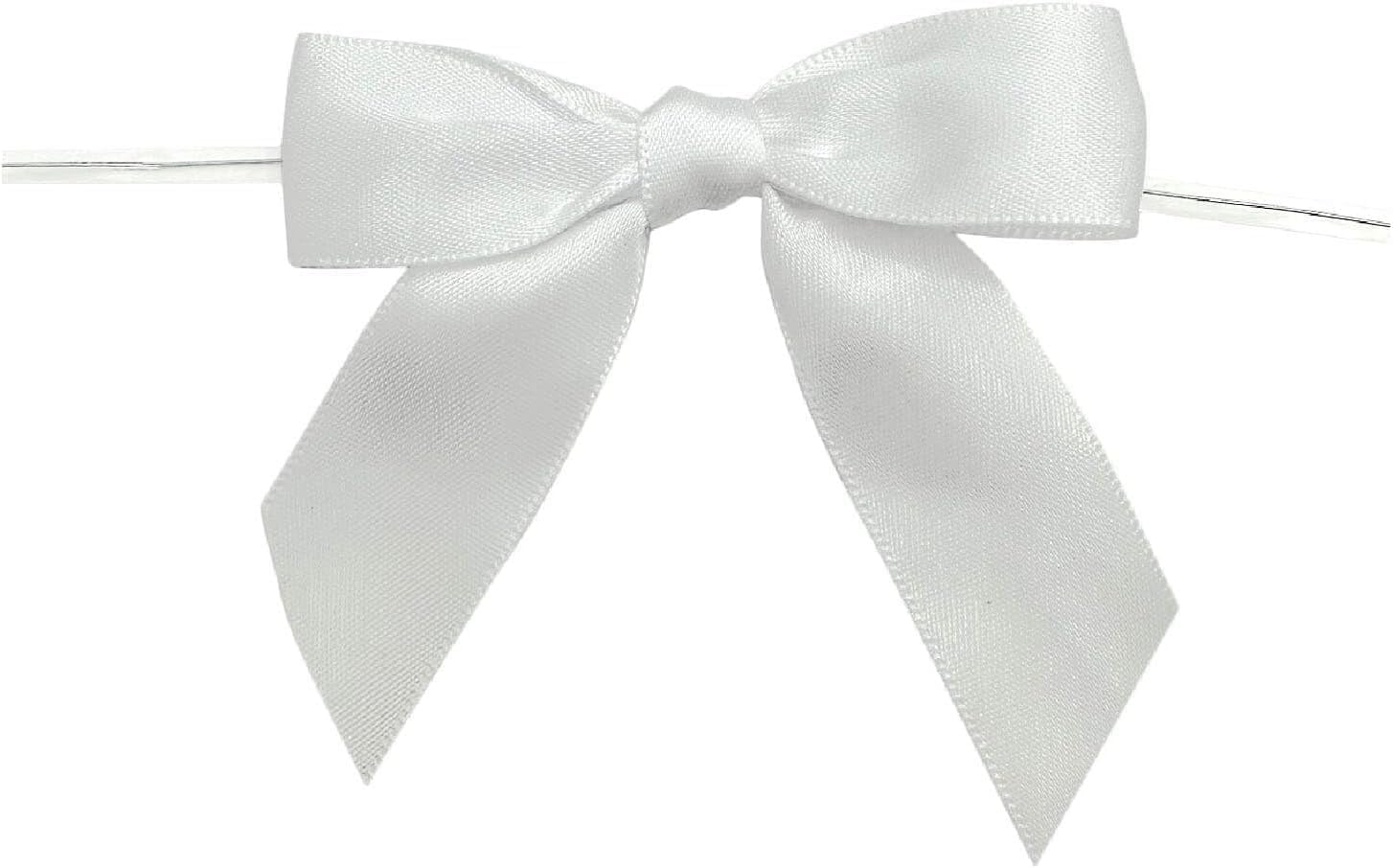 50 Pcs Ribbon Bows, Large Bow Decor for Crafts Wrapping Party Favors Wedding Decorations (White) image number 1
