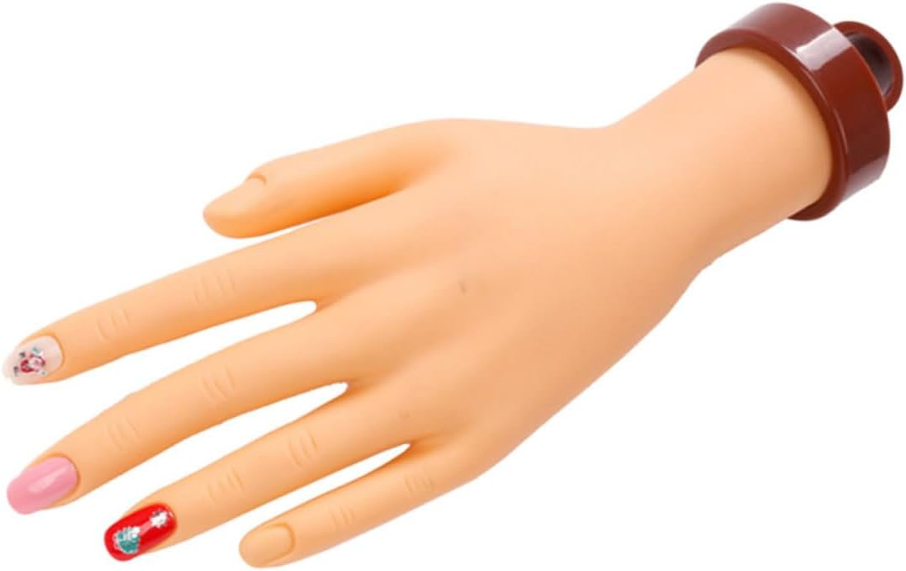 PENIKOKO Realistic Fake Hand Model for Nail Art Practice Flexible Manicure Training Tool with Smooth Surface Reusable Nail Art Practice Hand for Beginners and Professionals image number 6