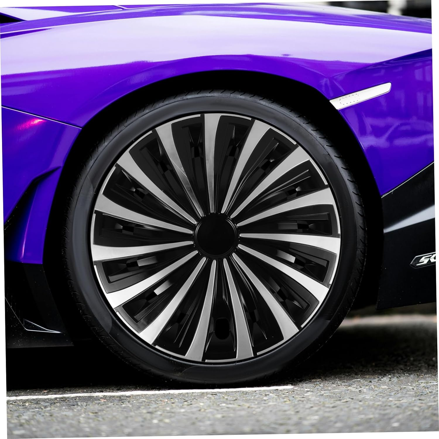 Garneck Decorative Wheel Hub Cap Car Hubcaps for Rims Made of Material for Automotive Hub Covers for Girly Car Accessories