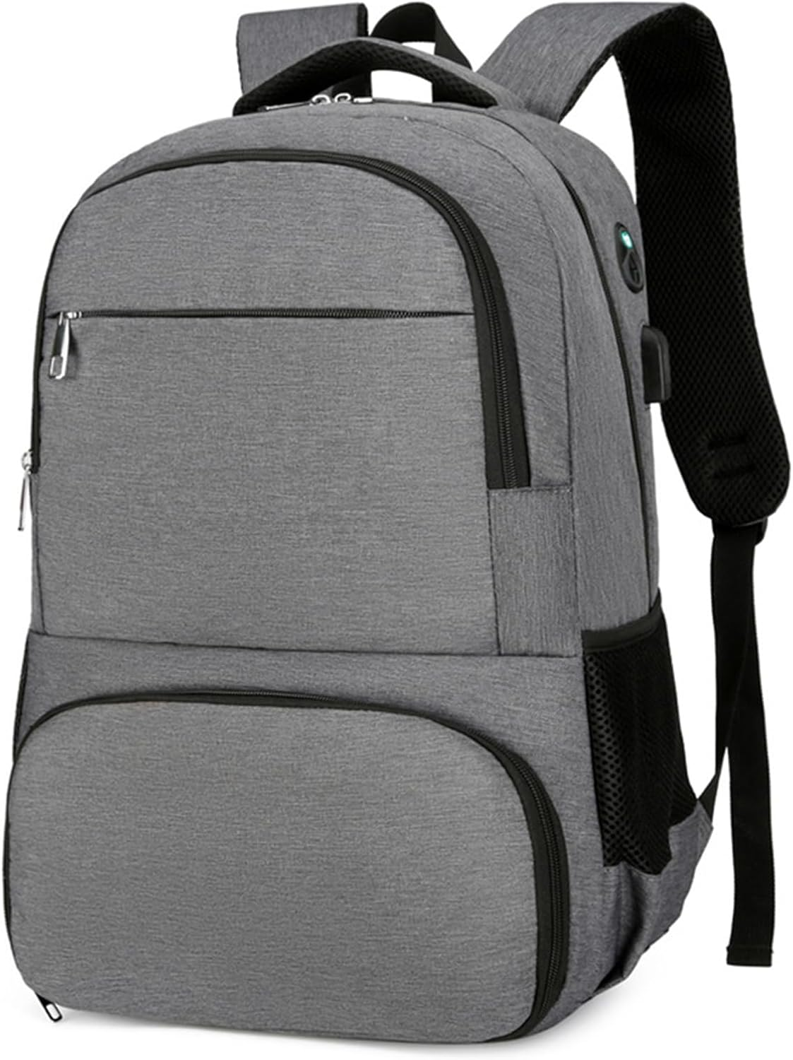 LAPOOH Lunch Backpack, Insulated Cooler Backpack Lunch Box for Men Women, 15.6 Inches Laptop Backpack with USB Port, Water Resistant Leak-Proof Lunch Bag for Work School Picnics Hiking image number 2