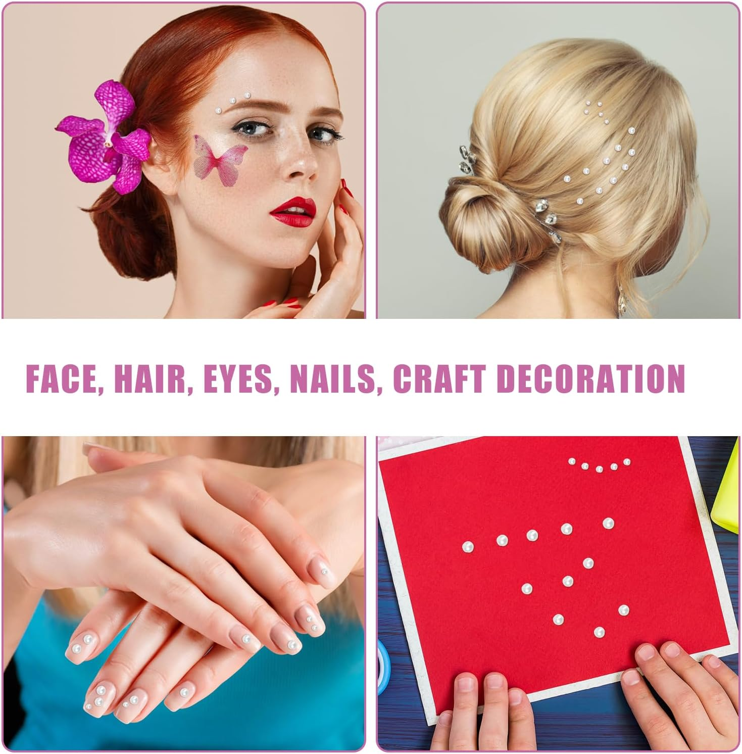 Diamond Stickers for Face, Self-Adhesive Fabric Butterflies with Rhinestones and Tweezers for Women and Girls, Face Nails, Hair, Gemstones, Festivals, Makeup Accessories