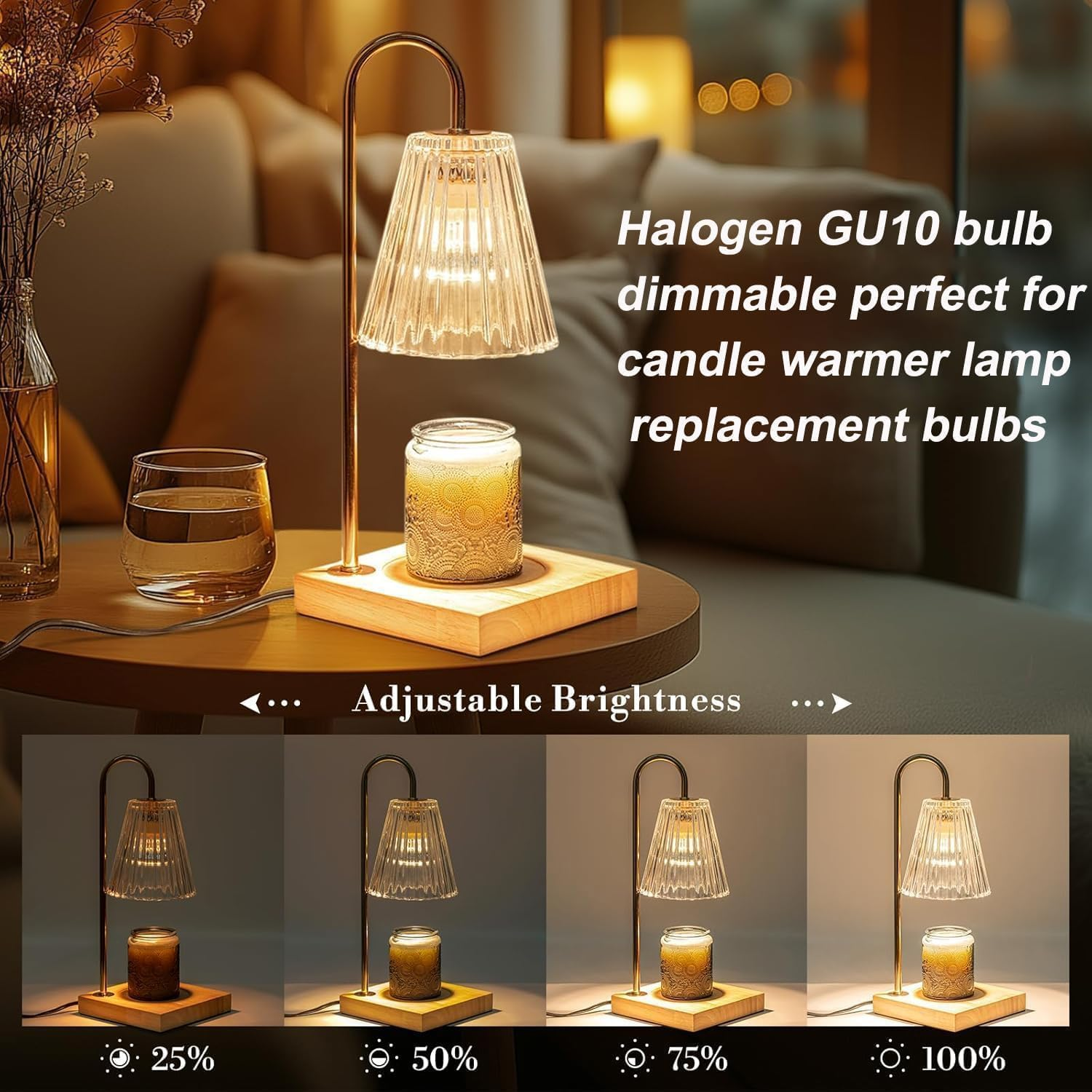 Vinaco GU10 Halogen Bulb 25W, 6 Pack GU10 Bulbs 38&deg; Beam Angle Warm White 2800K Dimmable, Long Lasting 230V 25W for Recessed, Track Lighting image number 4