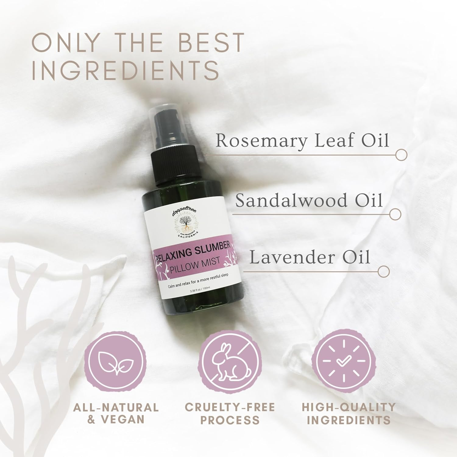 All Natural Pillow Spray for Better Sleeping - Made in USA - Antibacterial Mist for Acne and Linen Fabric Refresher with Lavender Essential Oil image number 4