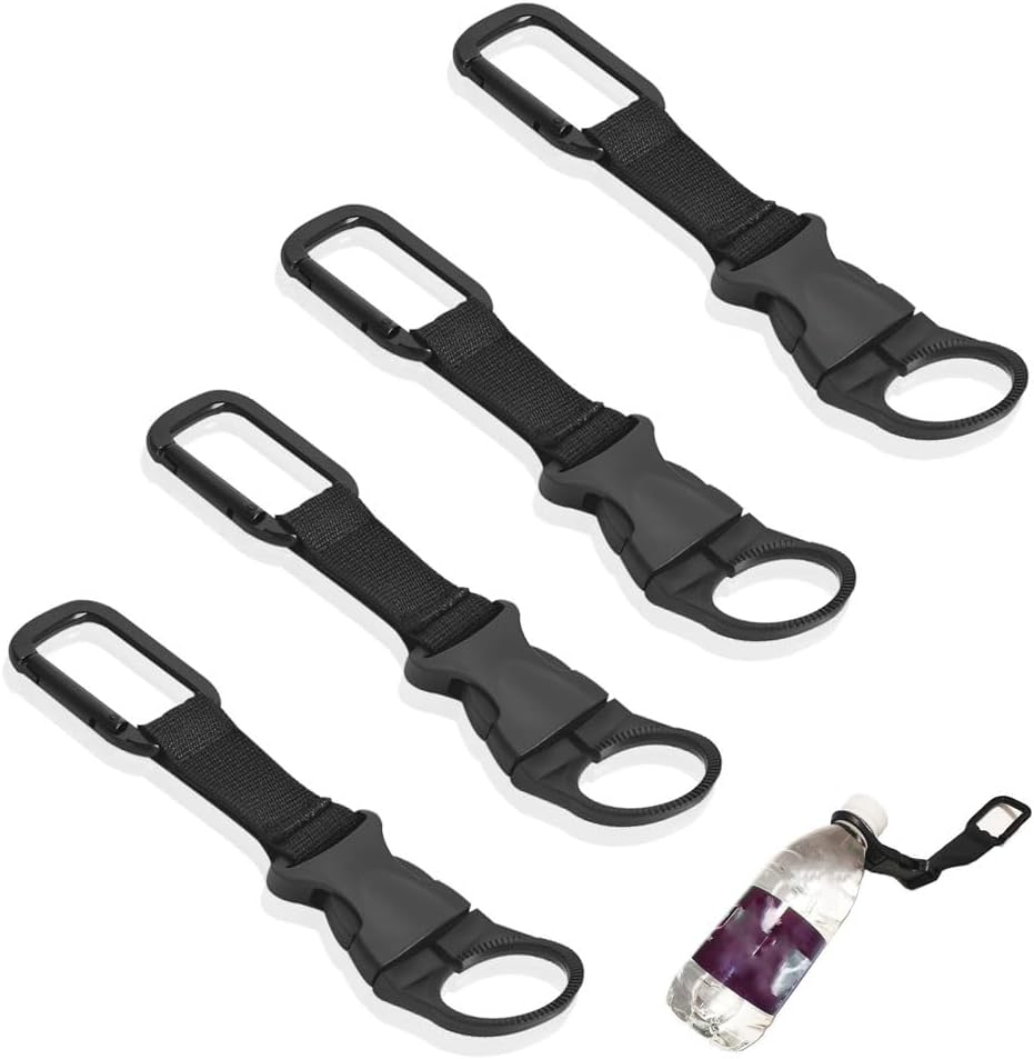 Esforzarse 4 Pcs Water Bottle Clip, 18.5 X 3 Cm Water Bottle Holder with Belt Clip, Bottle Hanging Buckle Clip, Outdoor Portable Water Bottle Ring Holder Mineral for Outdoor Hiking Cycling Fishing image number 1