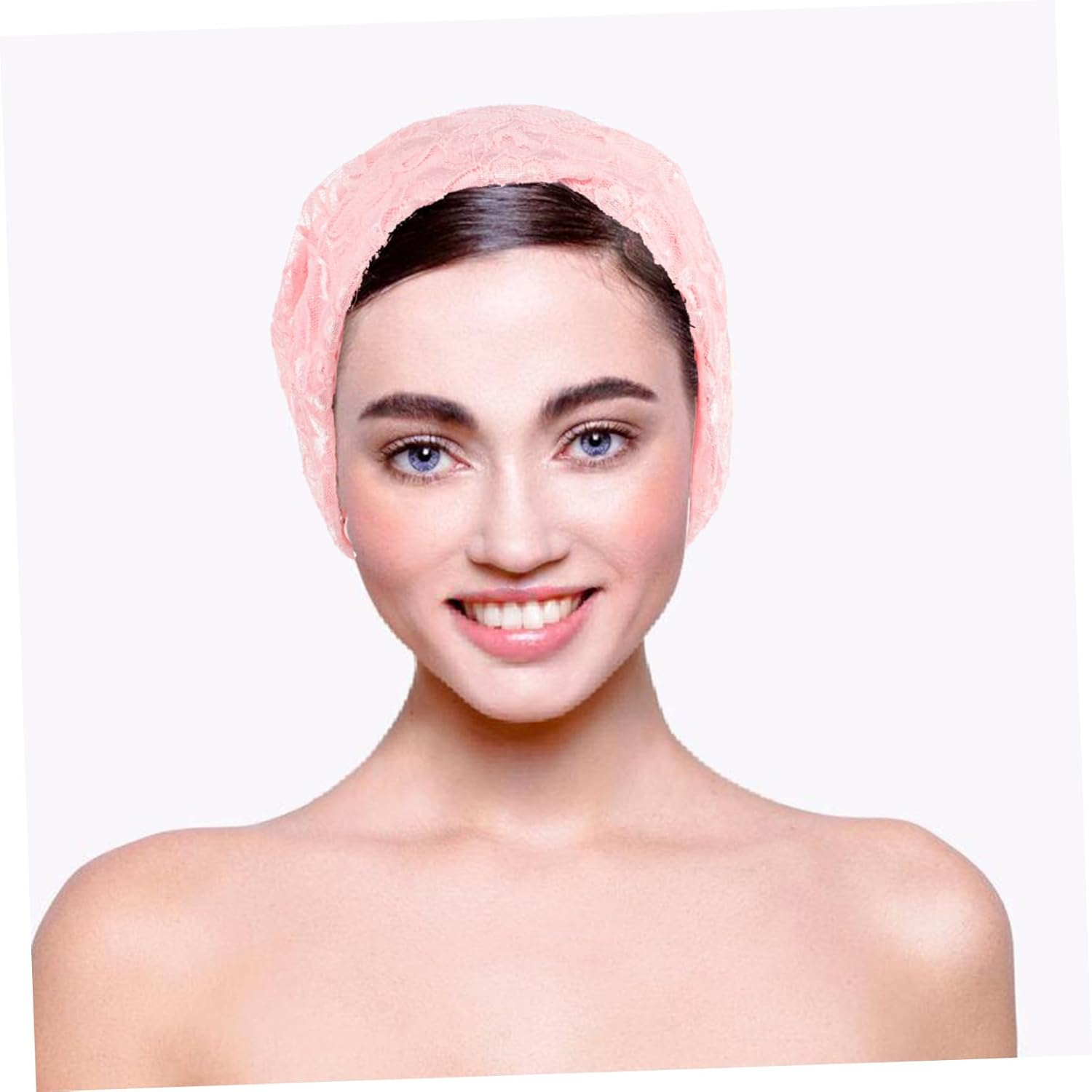 Breathable Lace Turban Beanie Hat for Women Lightweight Hair Cover Sleep Cap for Chemotherapy and Daily Use Flexible Non Tight Fit Scarf Headwear Beige - Multi image number 6