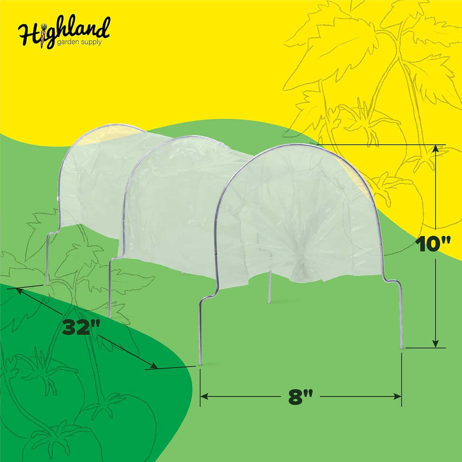 Mini Garden Tunnel Shade Cover Poly Greenhouse Protection from Heat Frost Winter Gardening Green House Sun Shades Cloche Hoops Plant Covers Hoop House outside Heavy Duty Garden Row Cold Green Houses image number 3