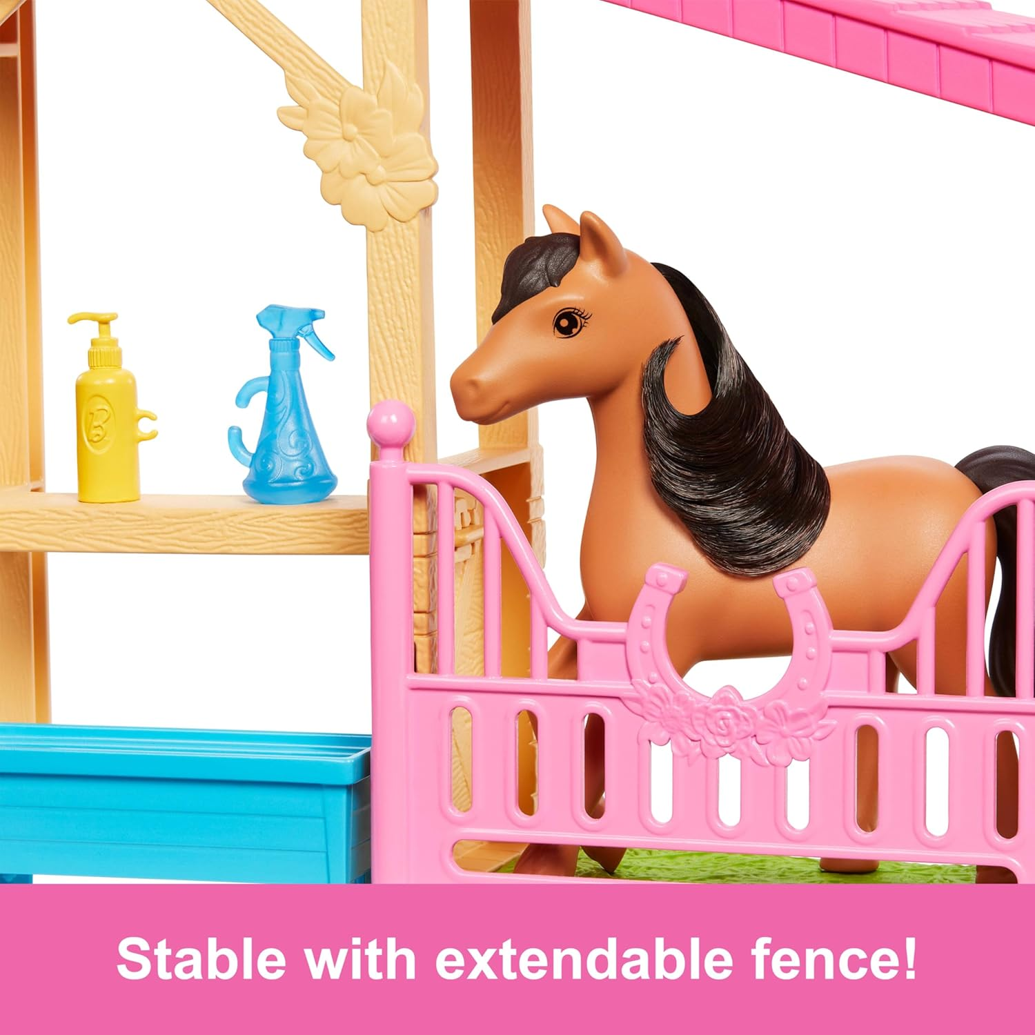 Barbie Toy Stable Playset with Fashion Doll, Small Toy Pony & 10+ Accessories, Inspired by Barbie Mysteries: the Great Horse Chase image number 5