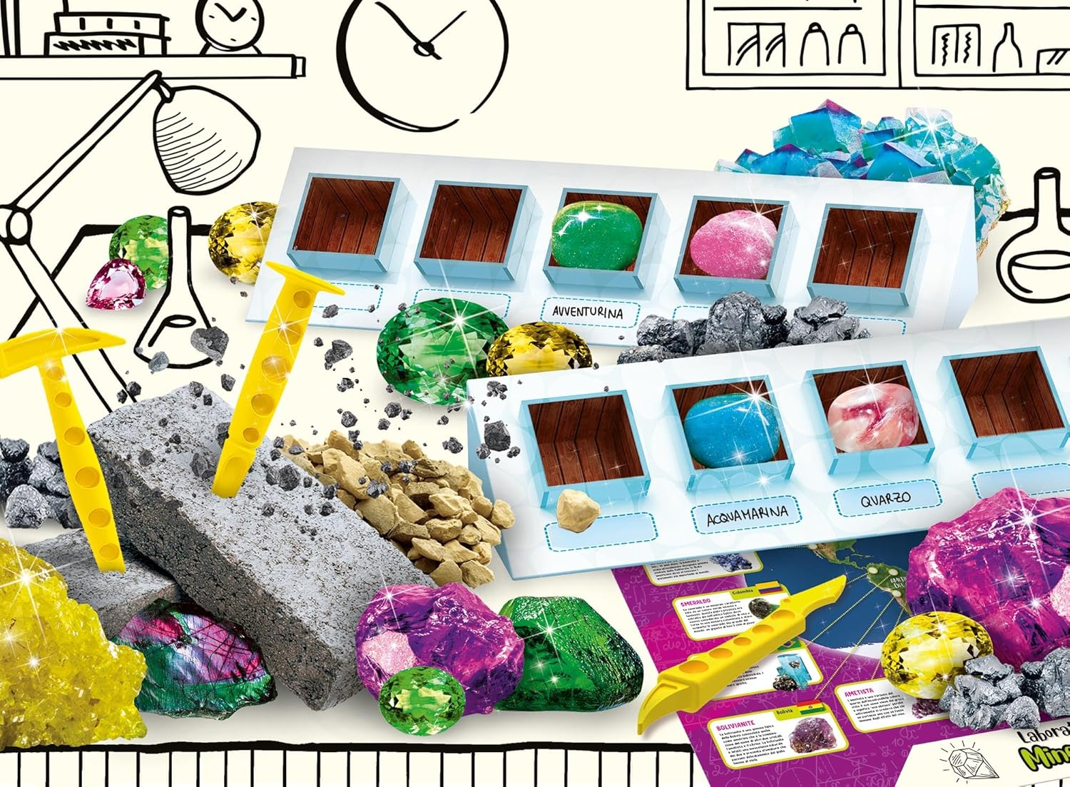 Liscianigiochi - I'M a Genius Mineralogia Science Kit: Geology Science Kit for Unisex Children Aged 7-12 image number 6