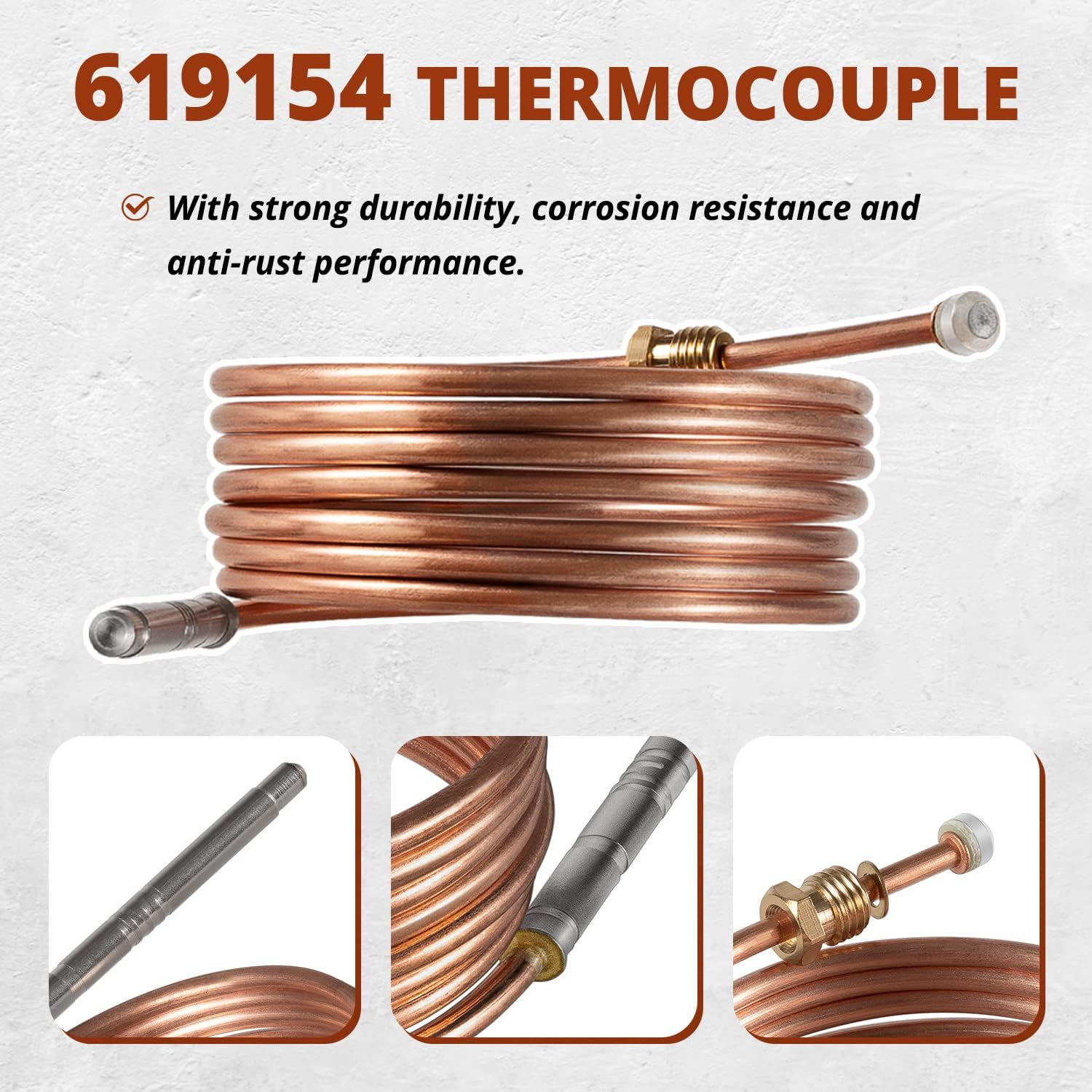 619154 Thermocouple Fits for Norcold N300 N300.3 Series RV Refrigerators for 2 Way 3 Way Models image number 6