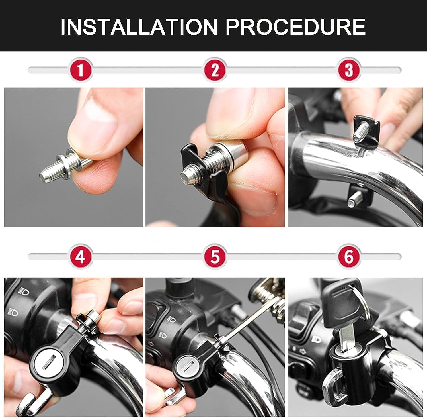 Universal Motorcycle Helmet Anti-Theft Security Lock - 1Pc Hook Lock for Helmet Protection image number 4